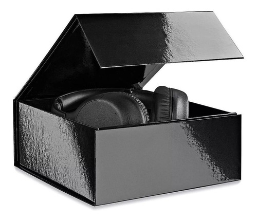 Caja Regalo Luxury Magnética Negra Brillante 20x20x8cm