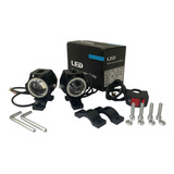 Set Faro Auxiliar Cree Led Ojo De Angel 3000 Lumens