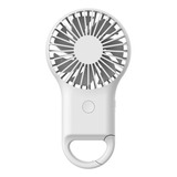 Ventilador Usb Con Hebilla Portátil De 3 Marchas, Color Blanco