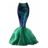 Traje De La Cola De La Sirena De Las Mujeres Princess L...