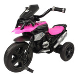 Triciclo Para Niños Con Diseño De Moto Y Luz Frontal Color Rosa