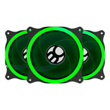 Cooler Fan Ventoinha Gamer Bluecase Led Verde 120mm Bf-24g