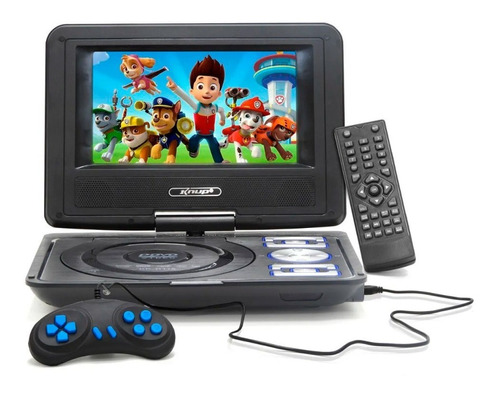 Dvd Portatil Com Tela De 7 Gira 270º Com Sd Usb Fm Jogos