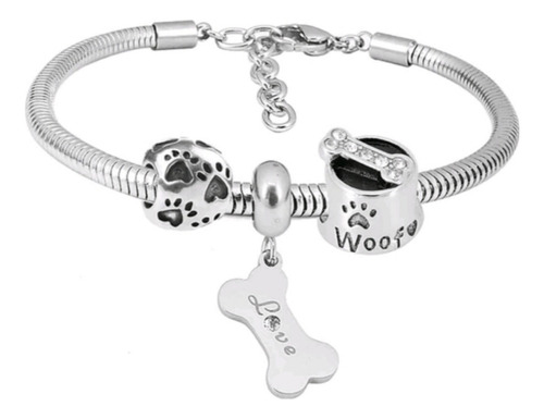 Pulseira Com Beroque Cachorro Feminina Infantil