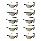 Kit 10 Óculos Proteção Segurança Escuro Epi Anti Risco Uv Ca