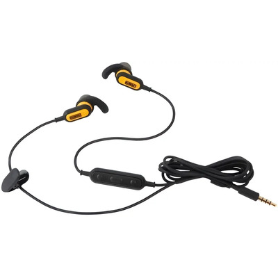 Dewalt Auriculares Con Cable Y Micrófono - Auriculares De Obra Con Cable De 3,5 Mm Auriculares Con Cable Y Micrófono Resistentes Al Agua Auriculares Con Cable Negro