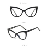 Lentes Cat Eye 93343c1bk Filtro Antiluz Azul Computadora 