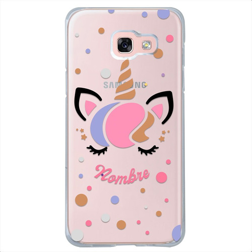 Funda Para Samsung Galaxy Unicornio Personalizada Con Nombre