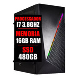 Computador Pc Intel I7 / 16gb Ram Gamer / Ssd 480gb / Wi-fi