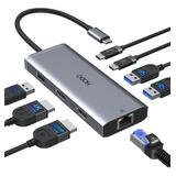 Adaptador Usb C Hub Dual Hdmi Para Macbook Pro Air, Estación