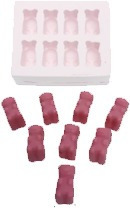 Forma Molde Silicone Sabonete Mini Urso Ursinho 8 Cav