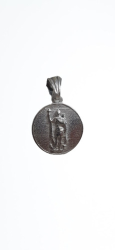 Original Medalla San Expedito, Plata 925, Redonda 17mm