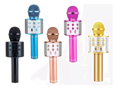 Micrófono Karaoke Bluetooth Efectos Voz Parlante Inalambrico
