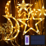 Smarich Star Moon Solar String Lights 138leds Luces De Corti