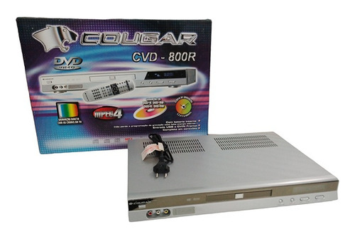 Aparelho Dvd  Player Gravador Cougar Cvd-800r Com Controle