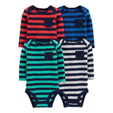 Ropa Para Bebe Bodys Unisex Paquete De 4 Talla 18 Meses