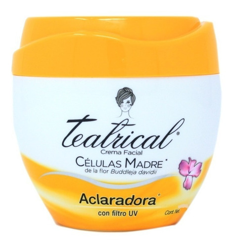 Crema Facial Aclaradora Con Filtro Uv Teatrical X 200 G