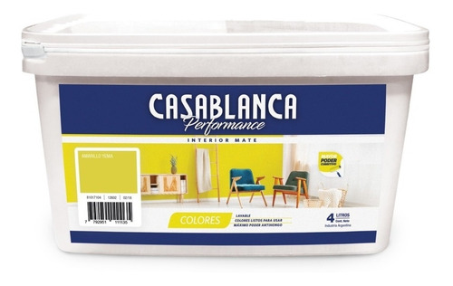 Latex Interior Casablanca Performance Naranja 10 Lts