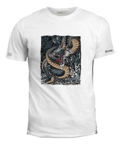 Camiseta Estampada Furia Dragón Póster Inp Hombre Ink 