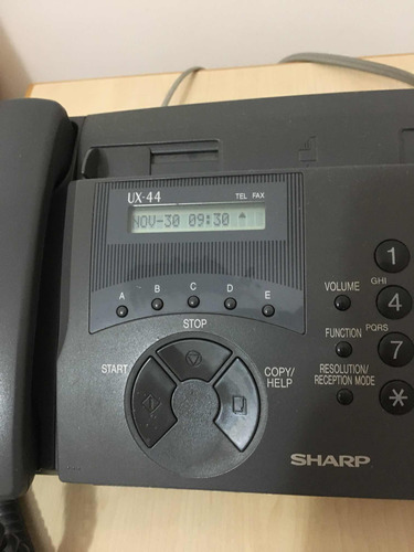 Fax Antigo Sharp Ux 44 - Telefone Fax
