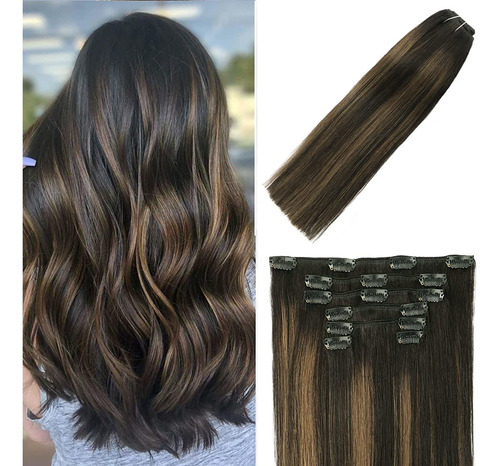 Extensiones De Cabello Humano 70gr 22in Balayage Natural Neg