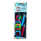 Pack 2 Set  Fluor 6pulseras+2barras+2 Par Aros Oferta 24 Pzs