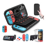 Estuche Protector Para Nintendo Switch Normal Pack 17 En 1