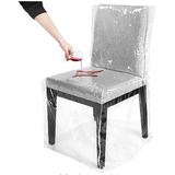 Kit 6 Capa Cristal Transparente Cadeiras Poltronas De Jantar