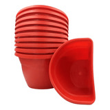 Vaso De Parede 17x23 Cm Desli - Kit 10 Unid - Cor Vermelho