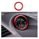 Red Central Console Clock Ring Cover Fit For Porsche Cayenne
