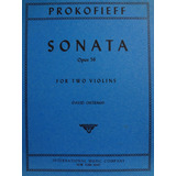 Partitura 2 Violinos Sonata Opus 56 Prokofieff