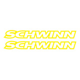 Adesivos Schwinn Amarelo 2x 20cm Spinning Bike