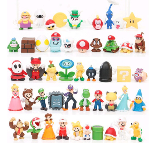 Kit 48 Miniaturas Super Mario Bros Nintendo Odissey 