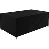 Mayhour - Cubierta De Mesa Para Exterior, Impermeable, Negra