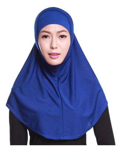 (3 #mold) Camiseta Amira De 2 Piezas De Color Liso Muslim Hi