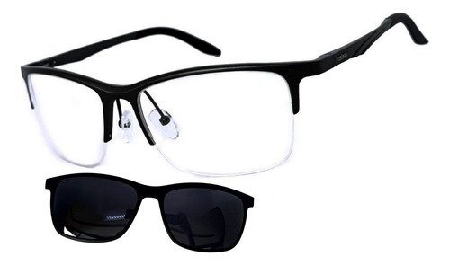 Armação Oculos Grau Solar Original Osônio Clip On Premium