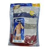 Zaga Short Brief Bikini Cab 100% Algodon 3 Pack Fl