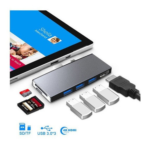 Adaptador Concentrador Usb Para Microsoft Surface Pro 6/p