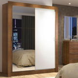 Guarda-roupa Solteiro Denver Madesa 2 Portas Correr Esp Rb Cor Rustic/branco 10946e1e