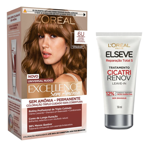 Kit Tinta Cabelo Imédia Excellence + Creme Leave-in Elseve