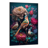 Quadro Decorativo Grande 110x80 Abstrato Beija-flor Colorido