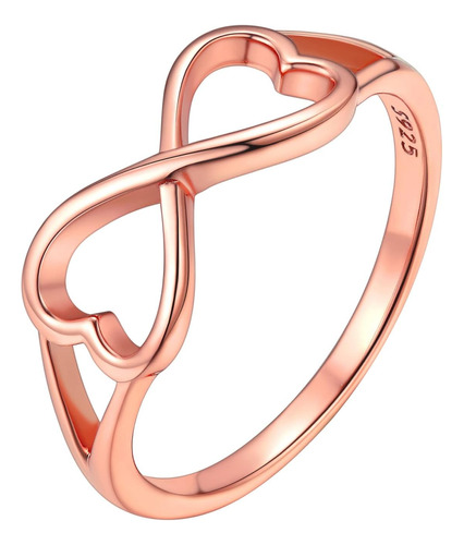 Anillos De Compromiso Chicsilver Chapados En Oro Rosa Con Fo