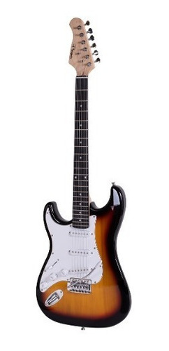 Guitarra Electrica Parquer Stratocaster Zurdo Sunburst Funda