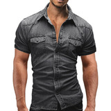 Camisa Casual Masculina, Blusa De Manga Curta, Blusa Casual,