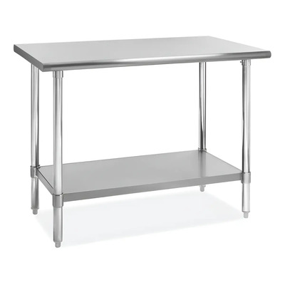 Mesa En Isla 100% Acero Inoxidable 140x60x90 Marca Ferrinox | Meses sin interés
