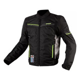 Jm Campera Moto Cordura Ls2 Shadow Hombre Negra Gris Fluo 