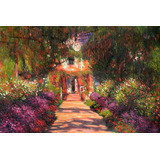 Vinilo Decorativo 50x75cm Claude Monet Jardin Arte Belleza