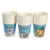 Vasos Souvenir Polipapel X 21 Bob Esponja Pastel