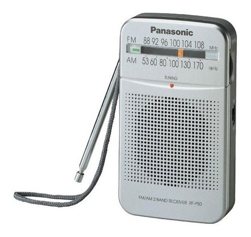 Radio Bolsillo Panasonic Rf-p50d Am/fm Parlante 2aa  Gris