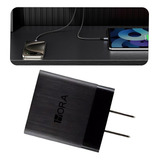 Cargador Puerto Duplex Usb Negro 12w  5v Max T4846 